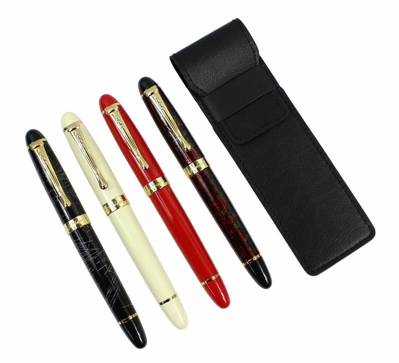 Gullor 4 PCS in Set 450 Fountain Pen in 4 Colors (Bright Colors) with Pen Pouch - Image 3